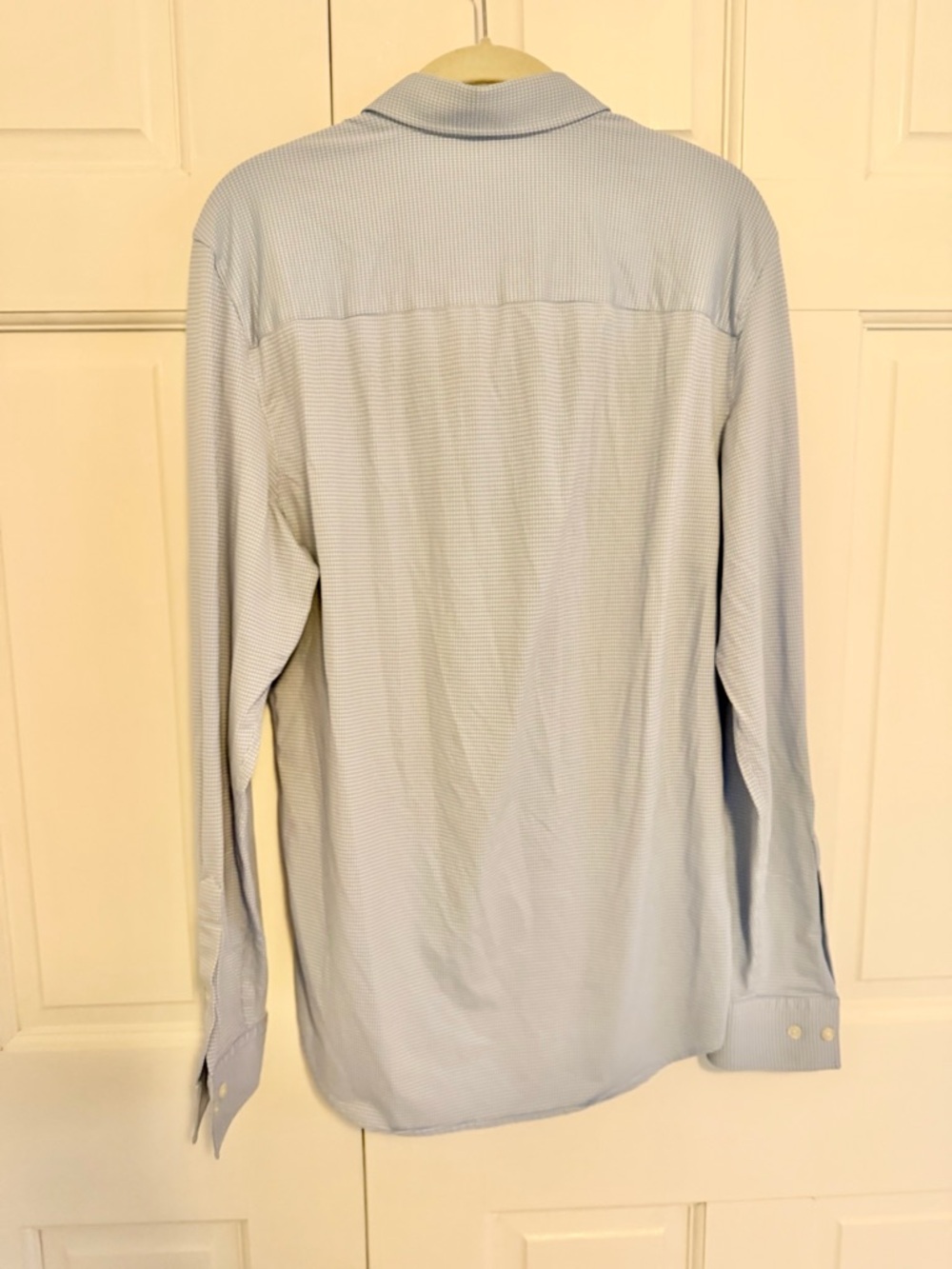 Rhône Commuter Shirt Men's Medium Blue Long Sleeve Performance Stretch - Picture 2 of 6